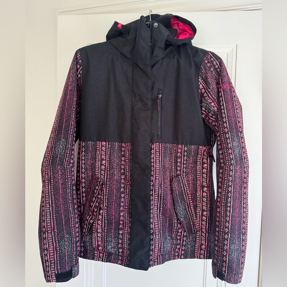 Roxy Black and Pink Waterproof Ski jacket